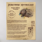 PORCUPINE MYTHOLOGY POSTER (Voorkant)