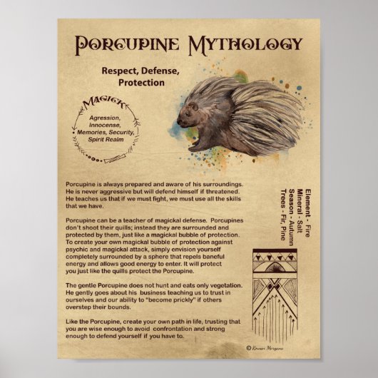 PORCUPINE MYTHOLOGY POSTER (Voorkant)
