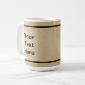 Porcupine op oud papier koffiemok (Voorkant links)