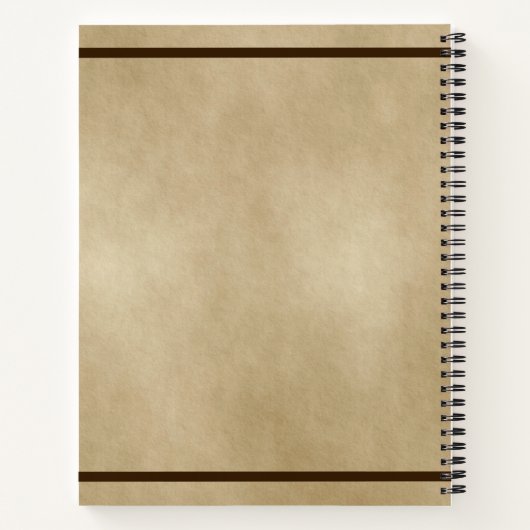 Porcupine op oud papier notitieboek (Achterkant)