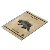Porcupine op oud papier notitieboek (Linkerzijde)