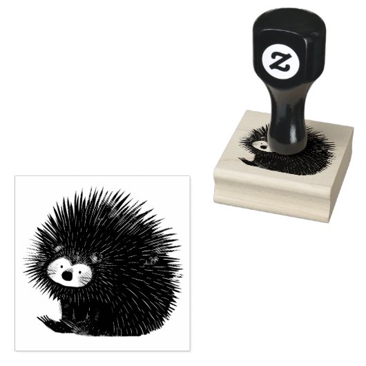 Porcupine Quill Animal Schattige | Rubberstempel (Gestempeld)