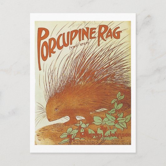 Porcupine Rag  Songbook Hoesje Briefkaart (Voorkant)