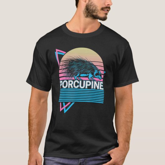 Porcupine Retro T-shirt (Voorkant)