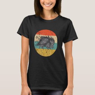Porcupine Rodent Retro Natuur Dierruggengraat T-shirt