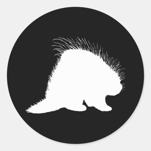 Porcupine Ronde Sticker (Voorkant)