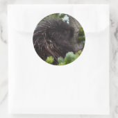 porcupine ronde sticker (Tas)
