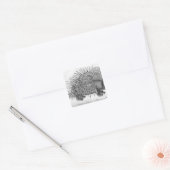 Porcupine uit 'Historia Animalium' Vierkante Sticker (Envelop)