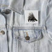 Porcupine Vierkante Button 5,1 Cm (In situ)