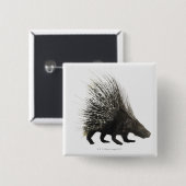 Porcupine Vierkante Button 5,1 Cm (Voorkant /achterkant)