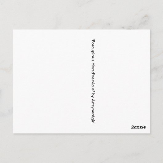 Porcupinus Hoerd'oervicus Briefkaart (Achterkant)