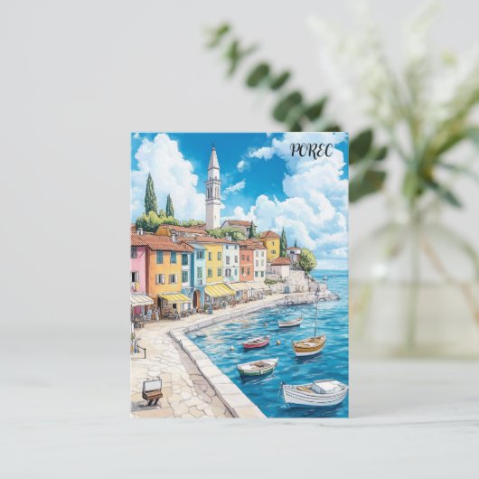 Porec Kroatië Reizen Briefkaart (Staand voorkant)