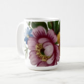 Porelein geïnspireerde bloem koffiemok (Voorkant links)