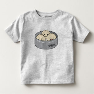 Pork Bun dim sum Chinees ontbijt gestoomd bq bun Kinder Shirts