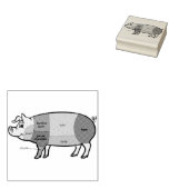 Pork Butcher Chart (2) Rubberstempel (Gestempeld)