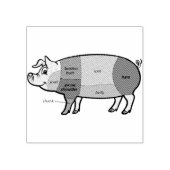 Pork Butcher Chart (2) Rubberstempel (Afrduk)
