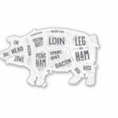 Pork Butcher Chart Sticker (Voorkant)