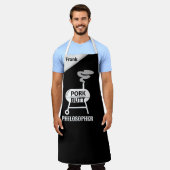 "Pork Butt Philosopher" Apron - BBQ Wisdom Schort (Gedragen)