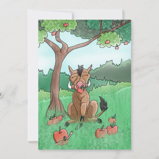 Pork Chop en haar appels Bedankkaart (Voorkant)