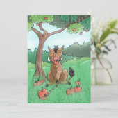 Pork Chop en haar appels Bedankkaart (Staand voorkant)