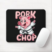 Pork Chop Funny Karate Pig Martial  Muismat (Met muis)