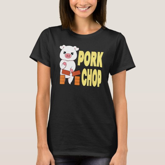 Pork Chop Martial Arts Karate Chop T-shirt (Voorkant)