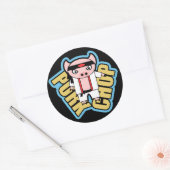 Pork Chop Ronde Sticker (Envelop)