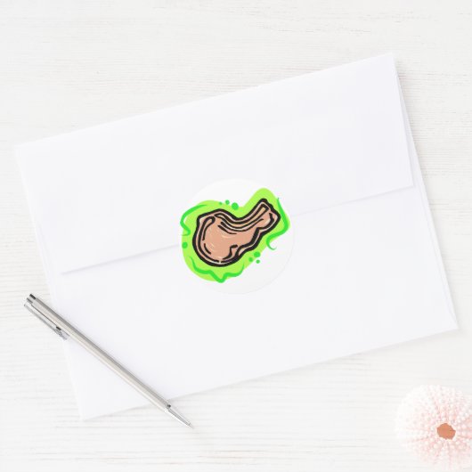 Pork Chop Ronde Sticker (Envelop)