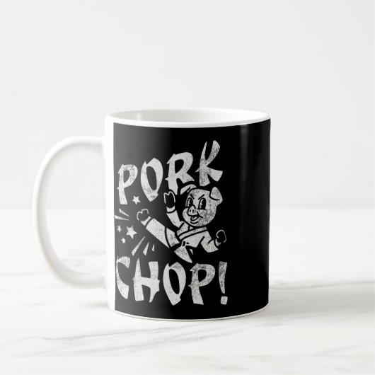 Pork Chop Sarcatic Karate Pig Koffiemok (Links)