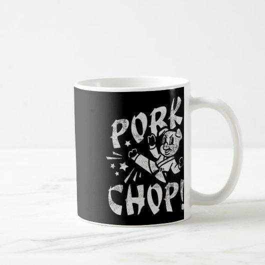 Pork Chop Sarcatic Karate Pig Koffiemok (Rechts)