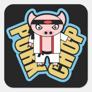Pork Chop Vierkante Sticker