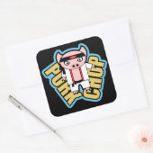 Pork Chop Vierkante Sticker (Envelop)