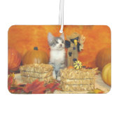 Pork Chop's Cute Cat Herfst / Thanksgiving Luchtverfrisser (Achterkant)