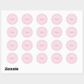 Pork-Free Request Sticker, Light pink Ronde Sticker (Vel)