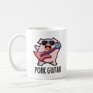 Pork Guitar Funny Rock Guitar Pig Pun Koffiemok