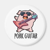 Pork Guitar Funny Rock Guitar Pig Pun Magneet (Voorkant)