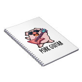 Pork Guitar Funny Rock Guitar Pig Pun Notitieboek (Rechterzijde)