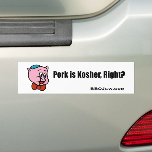 Pork is Kosher-Bumpersticker Bumpersticker (Op auto)