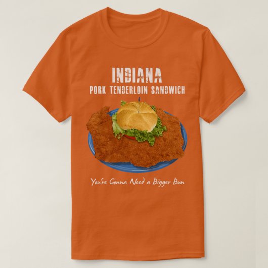 Pork Loin Sandwich Deep Fried Cutlet Hamburger Bun T-shirt (Design voorkant)