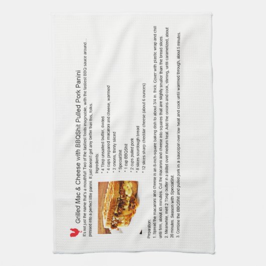 Pork Mac Cheese Panini Theedoek (Verticaal)