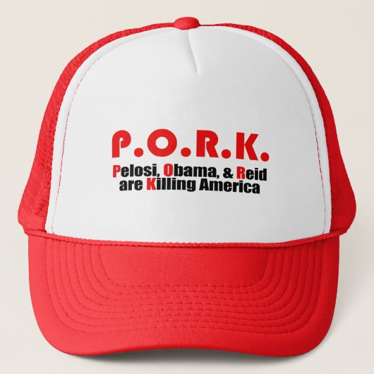 PORK - Pelosi, Obama en Reid doden Amerika Trucker Pet (Voorkant)