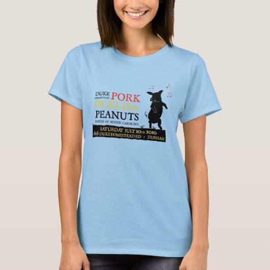 Pork, Pickles & Peanuts Festival 2010 T-shirt (Voorkant)