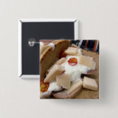 Pork pita sandwich vierkante button 5,1 cm (Voorkant /achterkant)