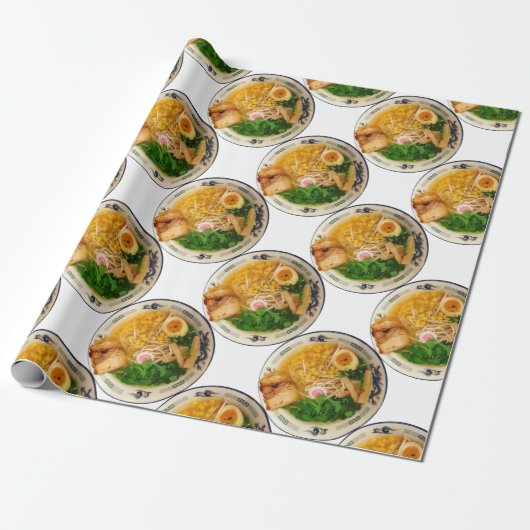 Pork Ramen Noodle Soup Cadeaupapier (Uitgerold)