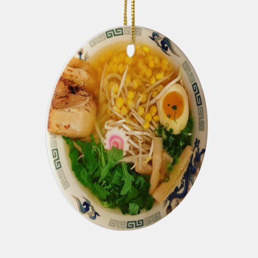 Pork Ramen Noodle Soup Keramisch Ornament (Rechts)