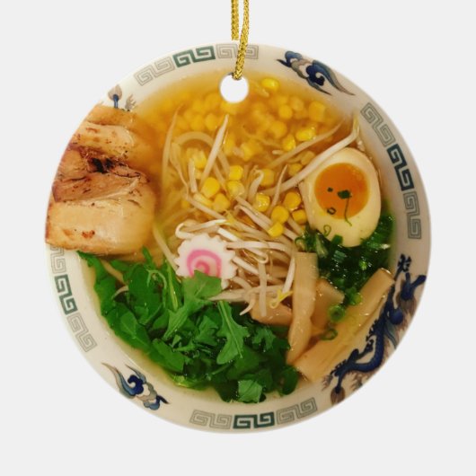 Pork Ramen Noodle Soup Keramisch Ornament (Voorkant)