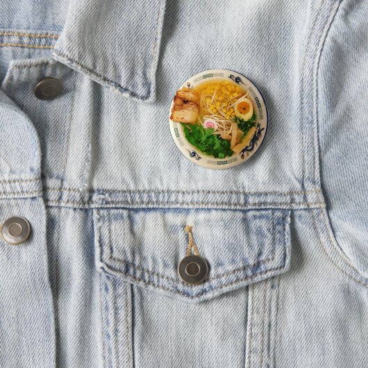 Pork Ramen Noodle Soup Ronde Button 5,7 Cm (In situ)