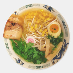 Pork Ramen Noodle Soup Ronde Sticker