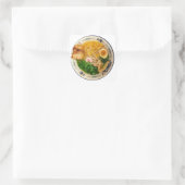 Pork Ramen Noodle Soup Vierkante Sticker (Tas)
