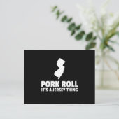 Pork Roll'a New Jersey Thing State NJ Design Briefkaart (Staand voorkant)